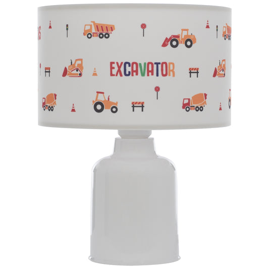 TABLE LAMP BALOO HM7577.04 KID'S ROOM FABRIC CYLINDRICAL "CAP" Φ24x32H
