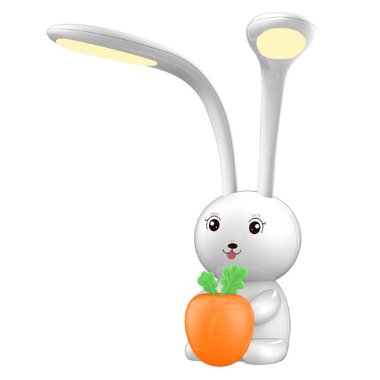 KIDS DESK LAMP LED BADOO BUNNY FIGURE HM4456.01 WHITE ABS