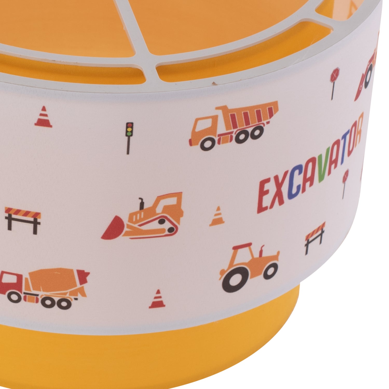 PENDANT CEILING LAMP BALOO HM7572.04 KIDS’ ROOM DOUBLE WHITE-YELLOW WHITE DRUM SHADE