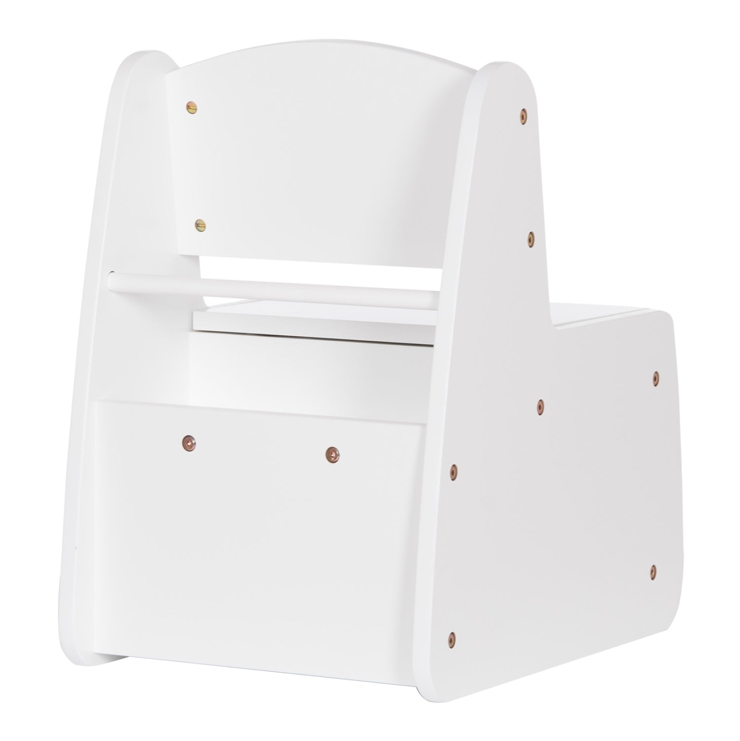 KID'S CHAIR WITH STORAGE SPACE RICKI HM18343.03 PLYWOOD/MDF IN WHITE 33x43x47Hcm