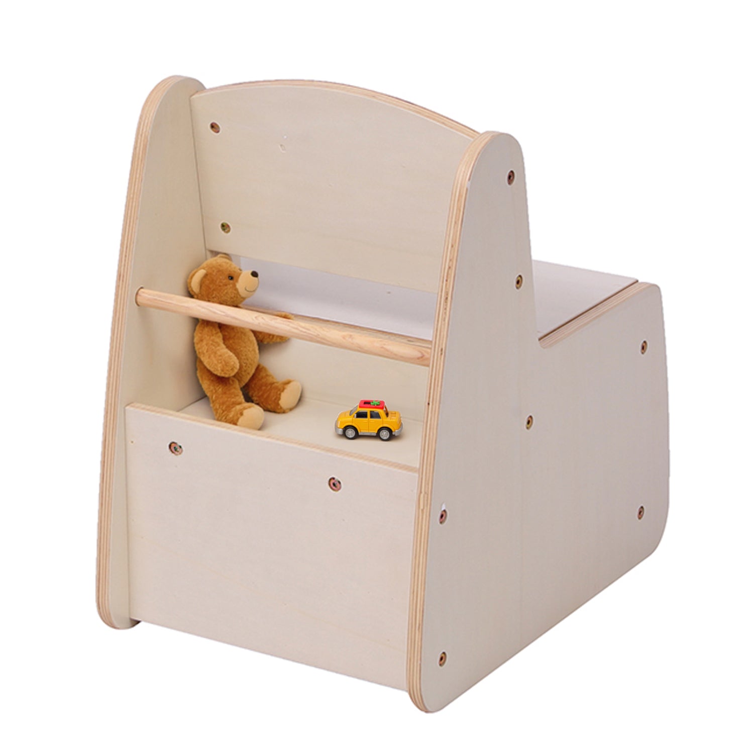 KID'S CHAIR WITH STORAGE SPACE RICKI HM18343.01 PLYWOOD/MDF IN NATURAL 33x43x47Hcm