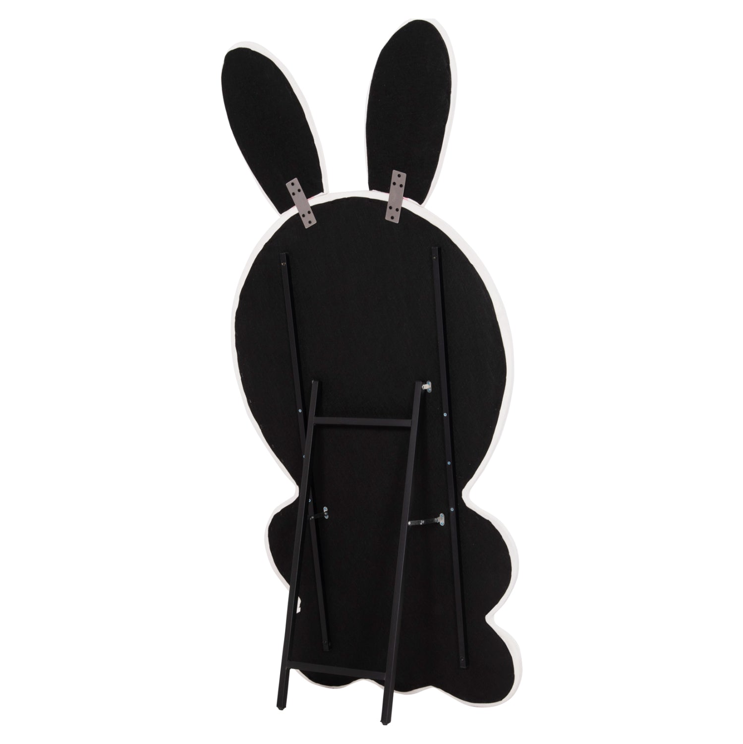 KIDS' FLOOR STANDING MIRROR BUNNY HM4489.01 MDF IN PINK & WHITE- BLACK STAND 80x162Hcm.