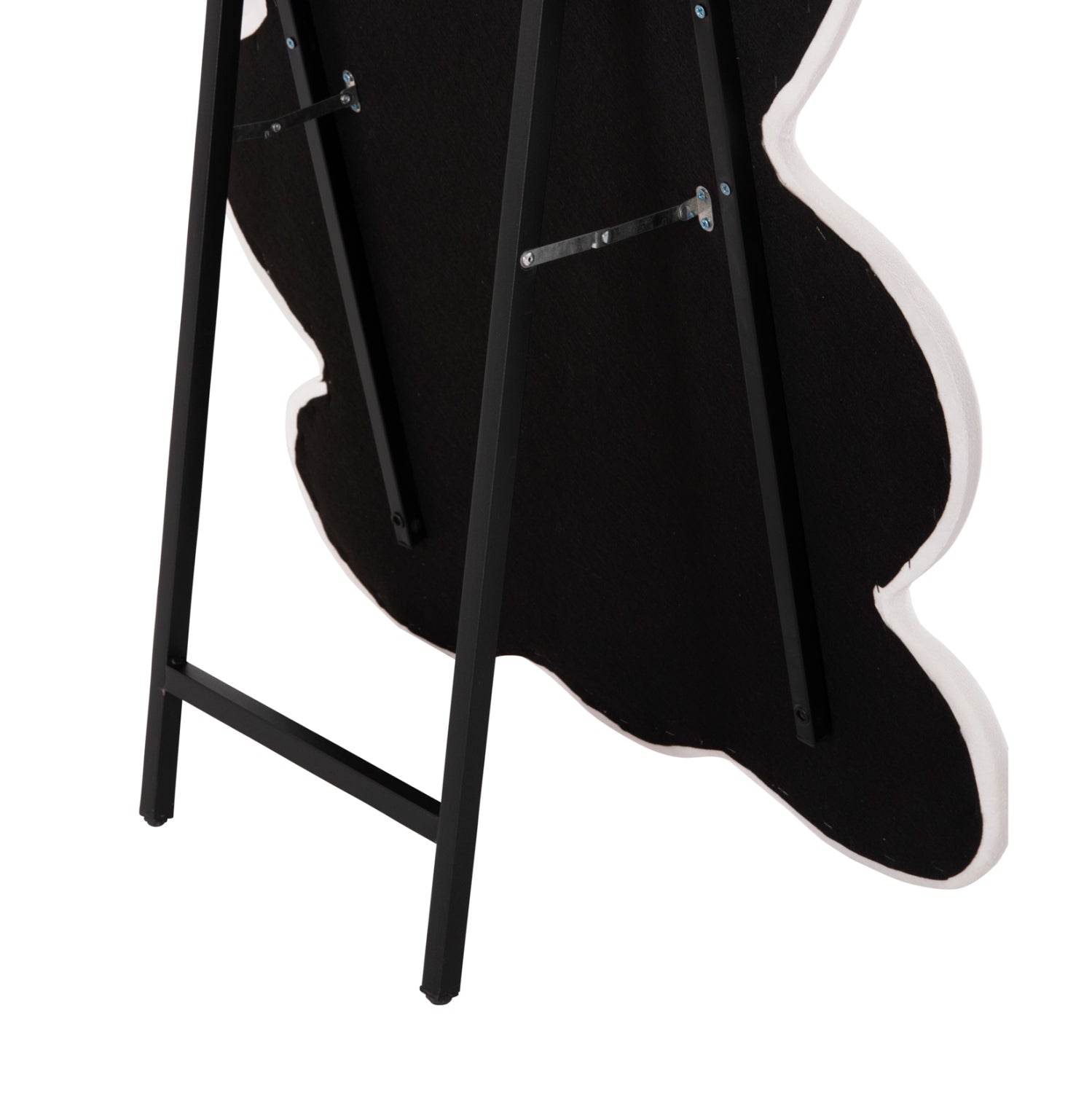 KIDS' FLOOR STANDING MIRROR BUNNY HM4489.01 MDF IN PINK & WHITE- BLACK STAND 80x162Hcm.