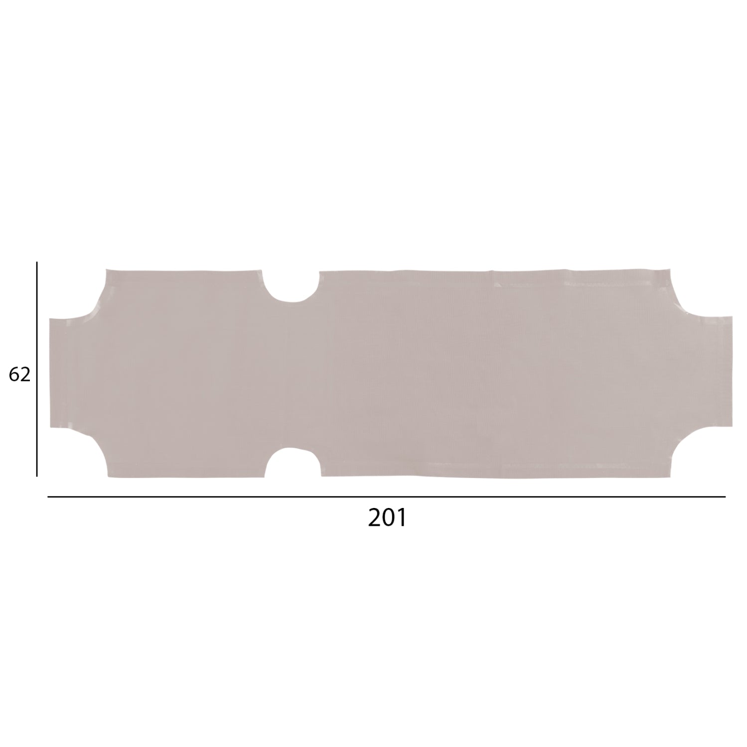 Spare parts cover for sunbed HM5072.60 Textline Brown/Cream