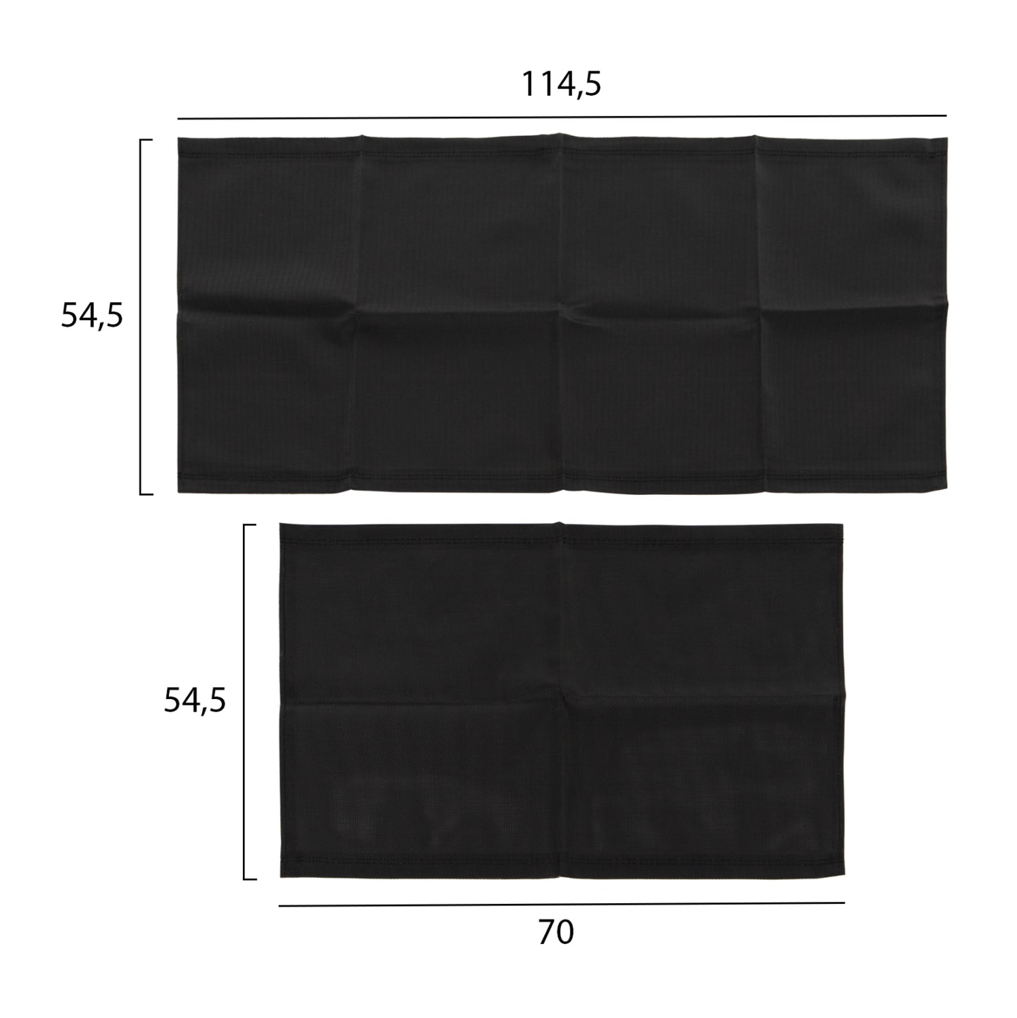 REPLACEMENT TEXTILENE FABRIC HM5887.01 FOR AIGAIO SUNBEDS IN BLACK COLOR
