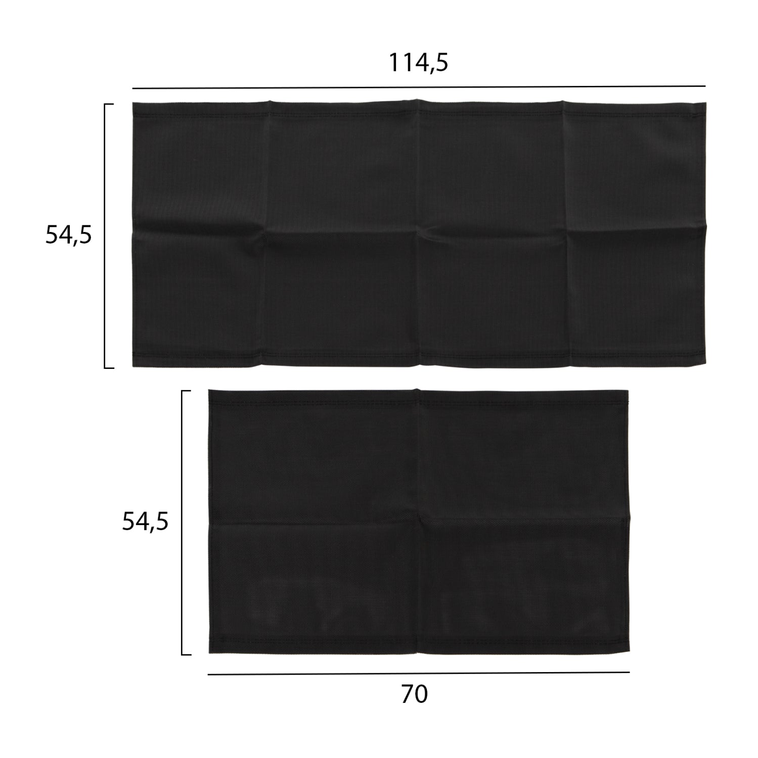 REPLACEMENT TEXTILENE FABRIC HM5887.01 FOR AIGAIO SUNBEDS IN BLACK COLOR