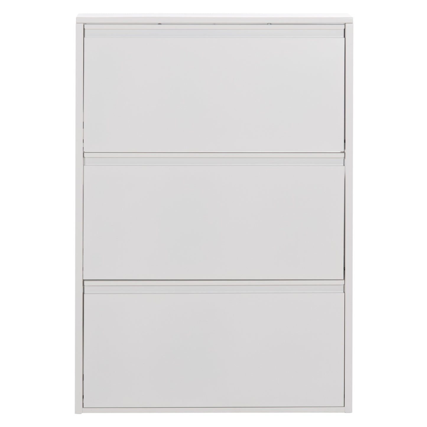SHOE CABINET STARK HM6633.02 METAL IN WHITE--3 MAGNETIC DOORS 71x15x103Hcm.