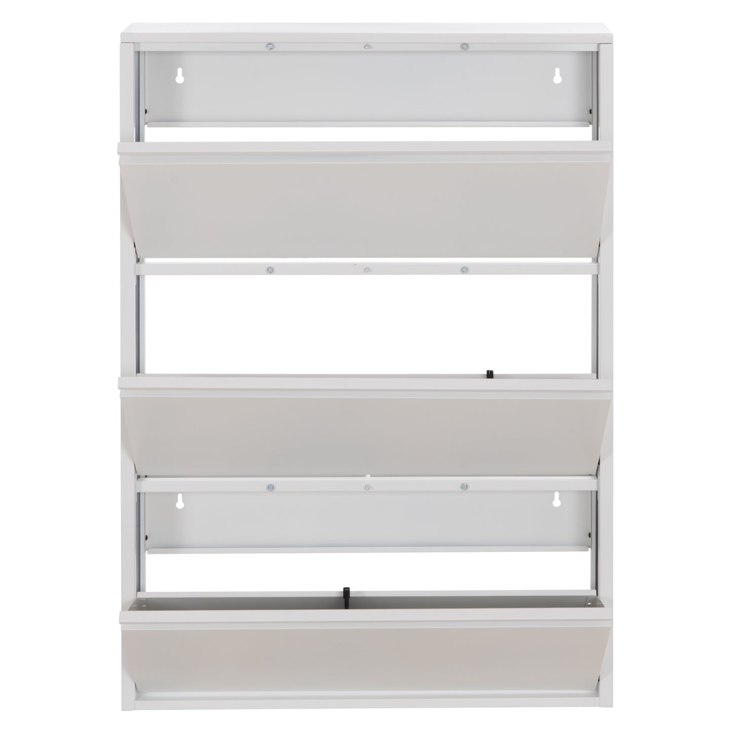 SHOE CABINET STARK HM6633.02 METAL IN WHITE--3 MAGNETIC DOORS 71x15x103Hcm.