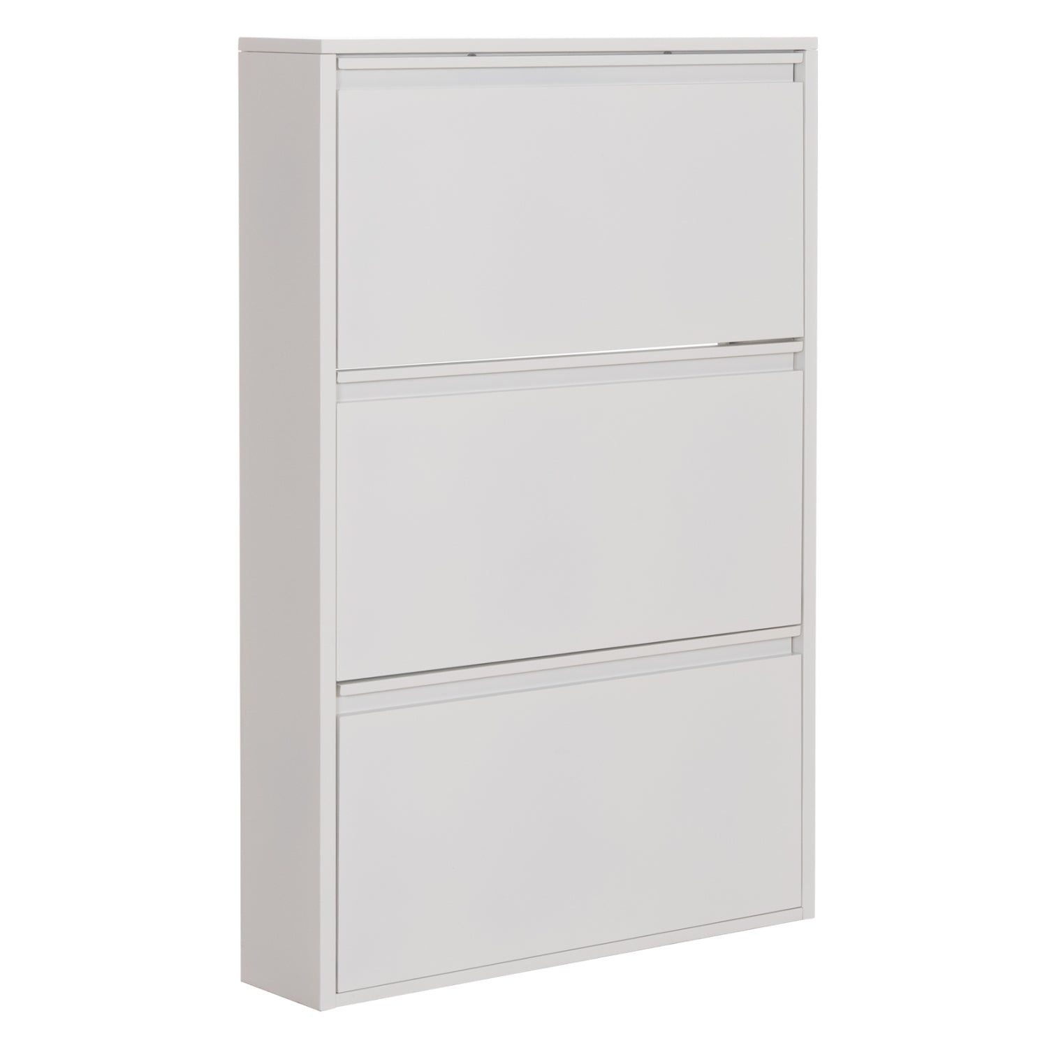 SHOE CABINET STARK HM6633.02 METAL IN WHITE--3 MAGNETIC DOORS 71x15x103Hcm.