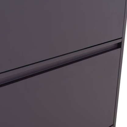 SHOE CABINET STARK HM6633.03 METAL IN ANTHRACITE--3 MAGNETIC DOORS 71x15x103Hcm.