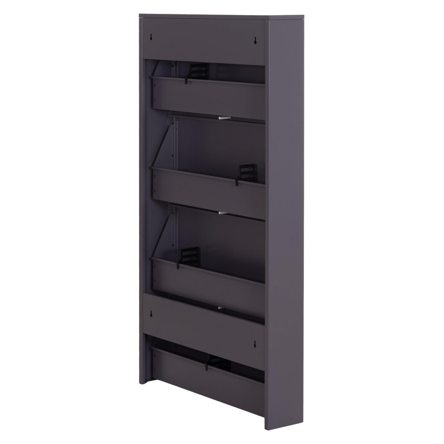 SHOE CABINET STARK HM6634.03 METAL IN ANTHRACITE--4 MAGNETIC DOORS 71x15x137Hcm.