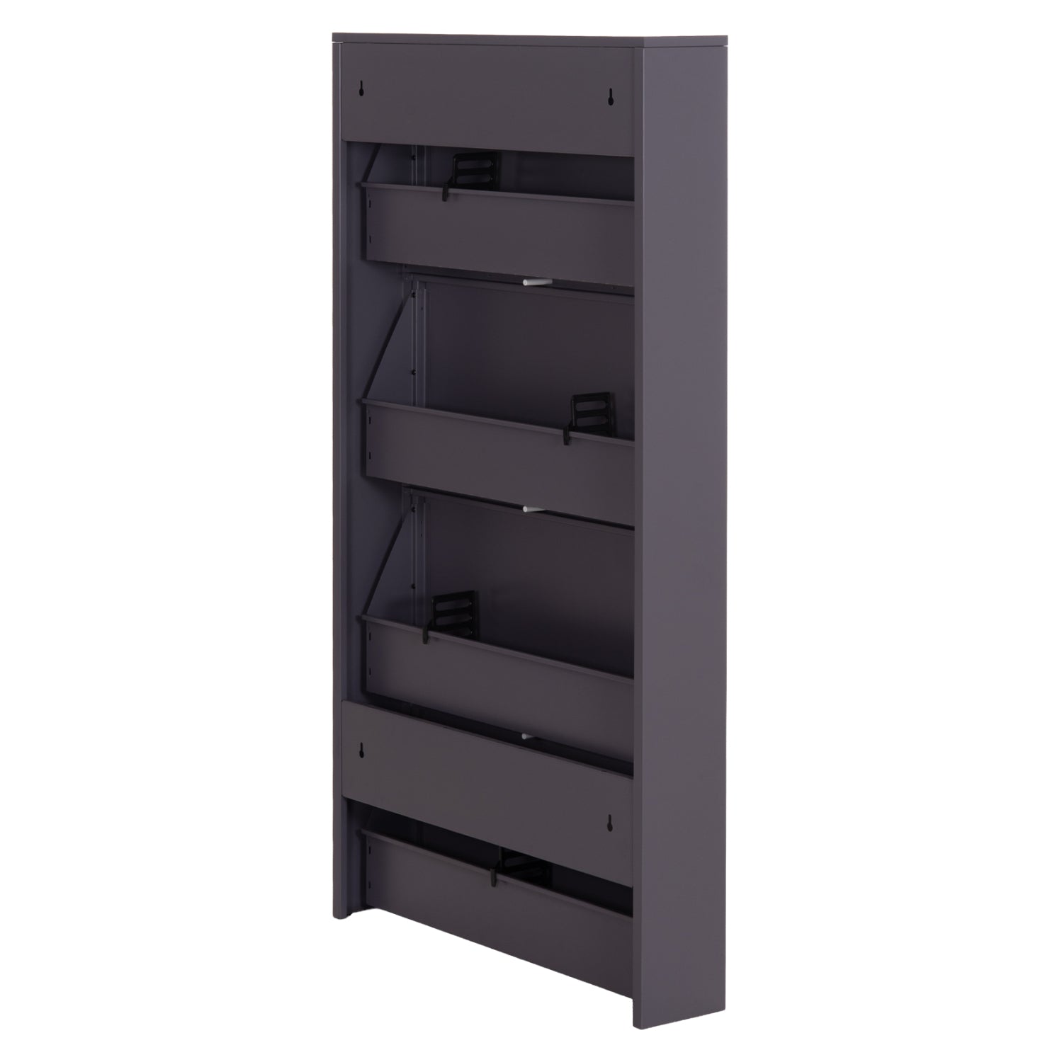 SHOE CABINET STARK HM6634.03 METAL IN ANTHRACITE--4 MAGNETIC DOORS 71x15x137Hcm.