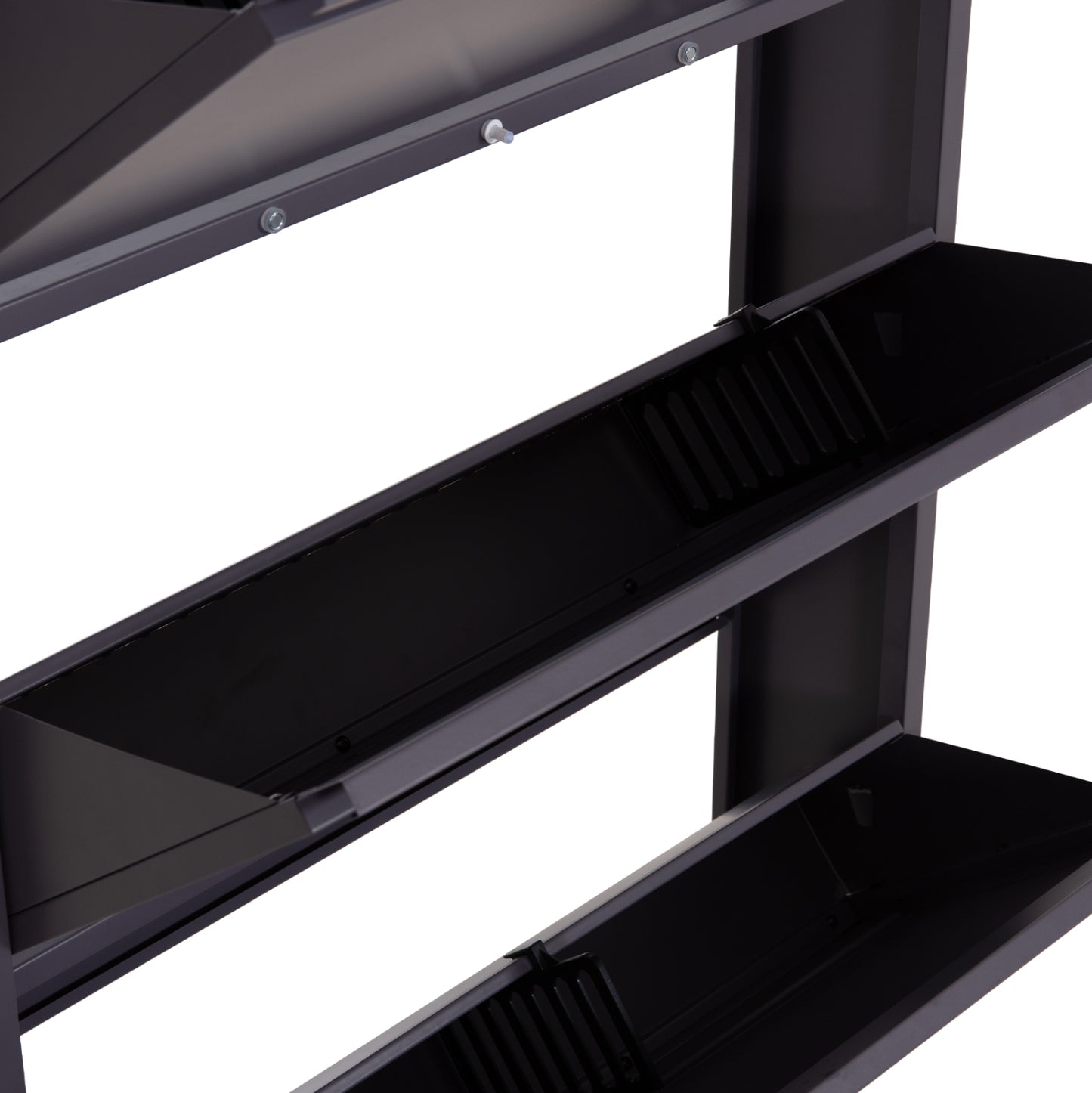 SHOE CABINET STARK HM6634.03 METAL IN ANTHRACITE--4 MAGNETIC DOORS 71x15x137Hcm.