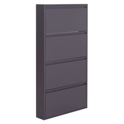 SHOE CABINET STARK HM6634.03 METAL IN ANTHRACITE--4 MAGNETIC DOORS 71x15x137Hcm.