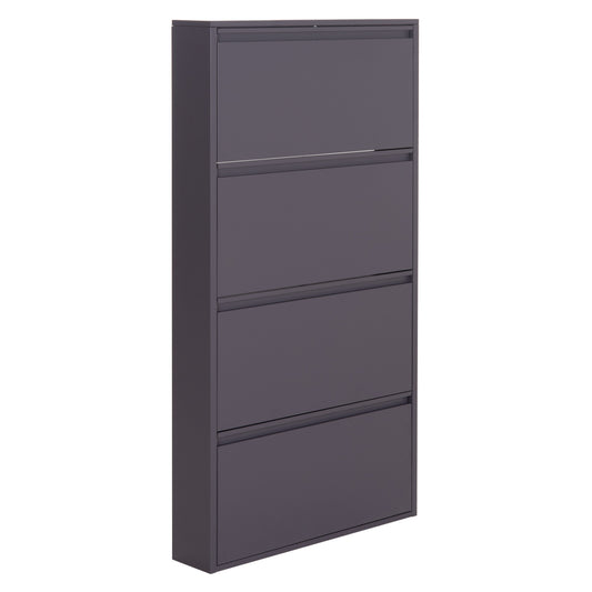 SHOE CABINET STARK HM6634.03 METAL IN ANTHRACITE--4 MAGNETIC DOORS 71x15x137Hcm.
