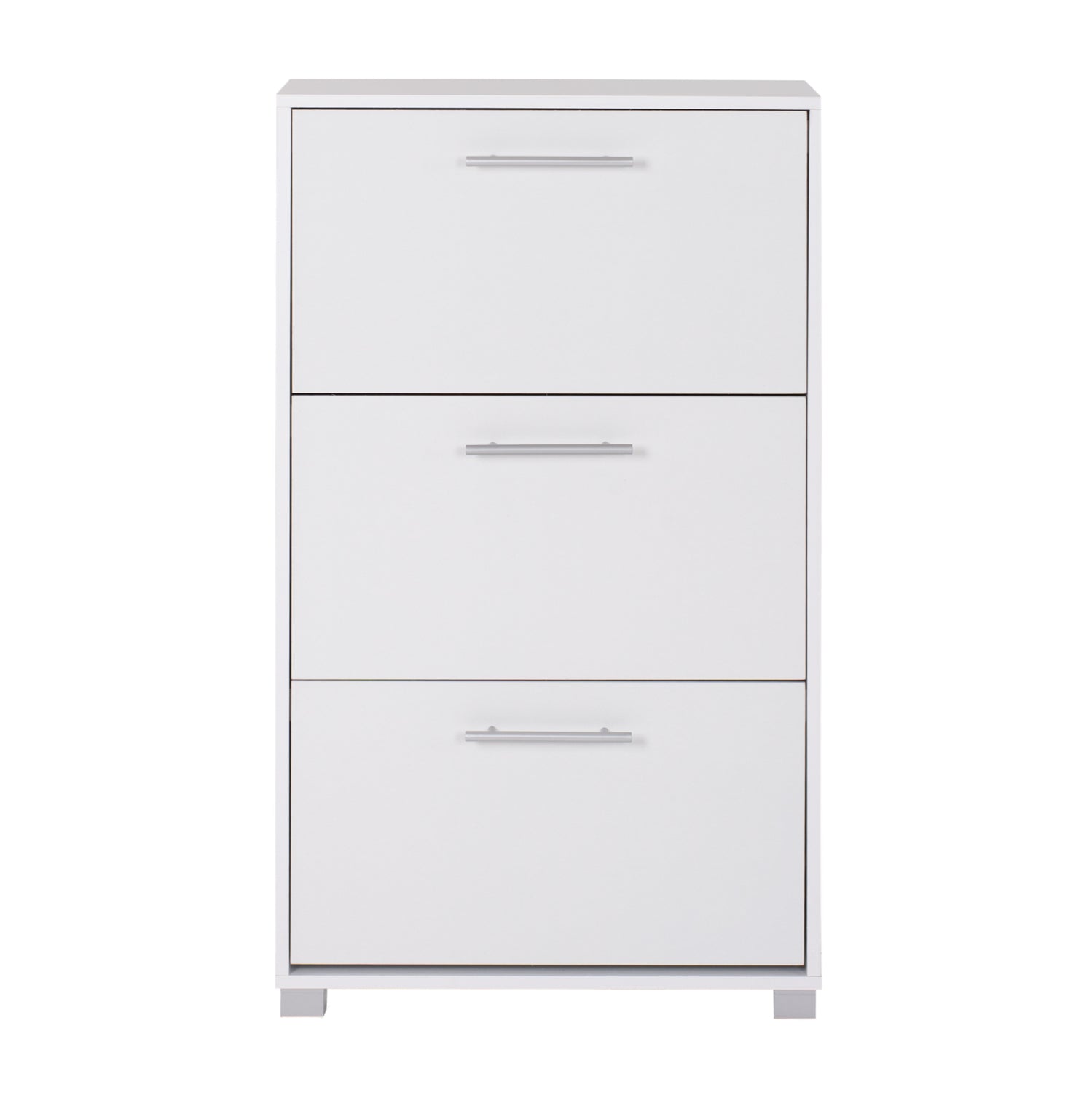SHOE CABINET HM2221.05 3 LEVELS MELAMINE IN WHITE 62Χ24Χ110Hcm.