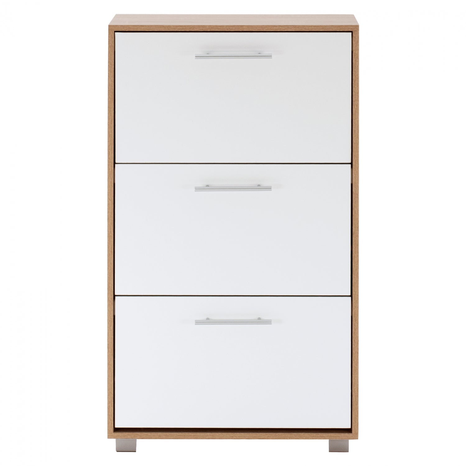 Shoe Cabinet Melamine 3seater HM2221.06 Sonama-White 62x24x110cm