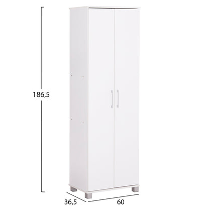 SHOE CABINET CLUSE HM2403.03 MELAMINE IN WHITE COLOR 60Χ36.5Χ186.5Hcm.