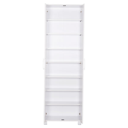SHOE CABINET CLUSE HM2403.03 MELAMINE IN WHITE COLOR 60Χ36.5Χ186.5Hcm.