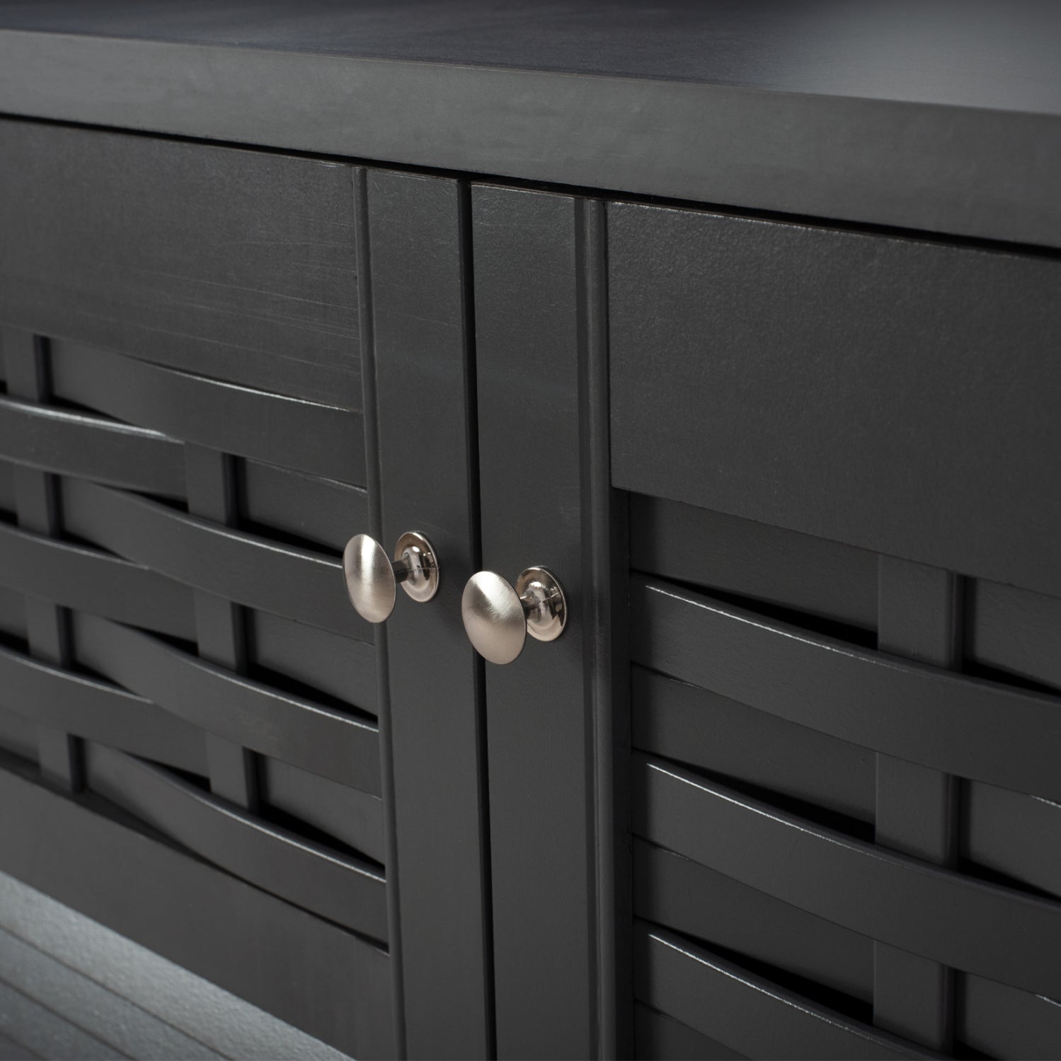 SHOE CABINET KAILENA HM2230.10 MELAMINE IN DARK GREY 77x40x121.5H