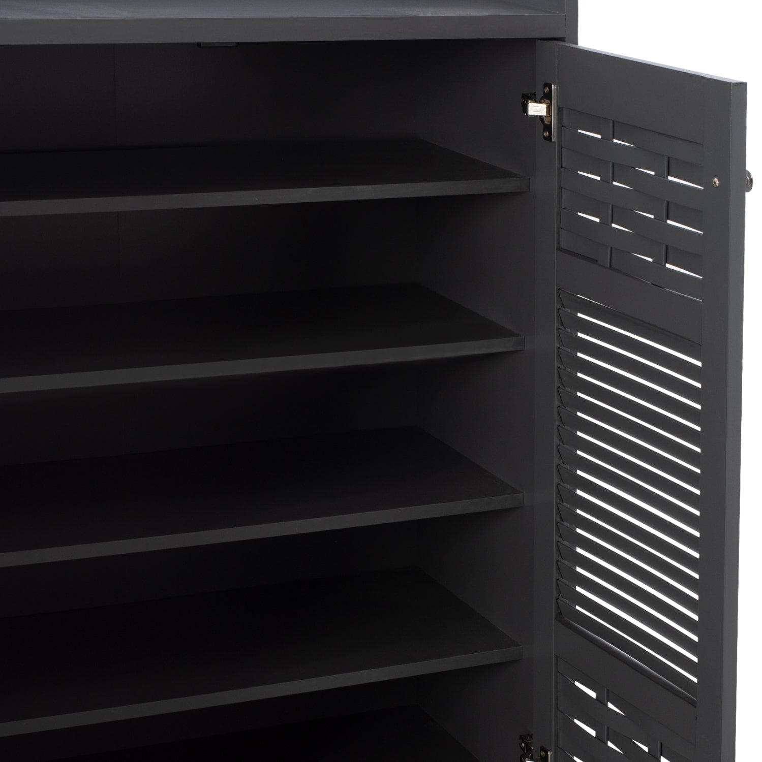 SHOE CABINET KAILENA HM2230.10 MELAMINE IN DARK GREY 77x40x121.5H