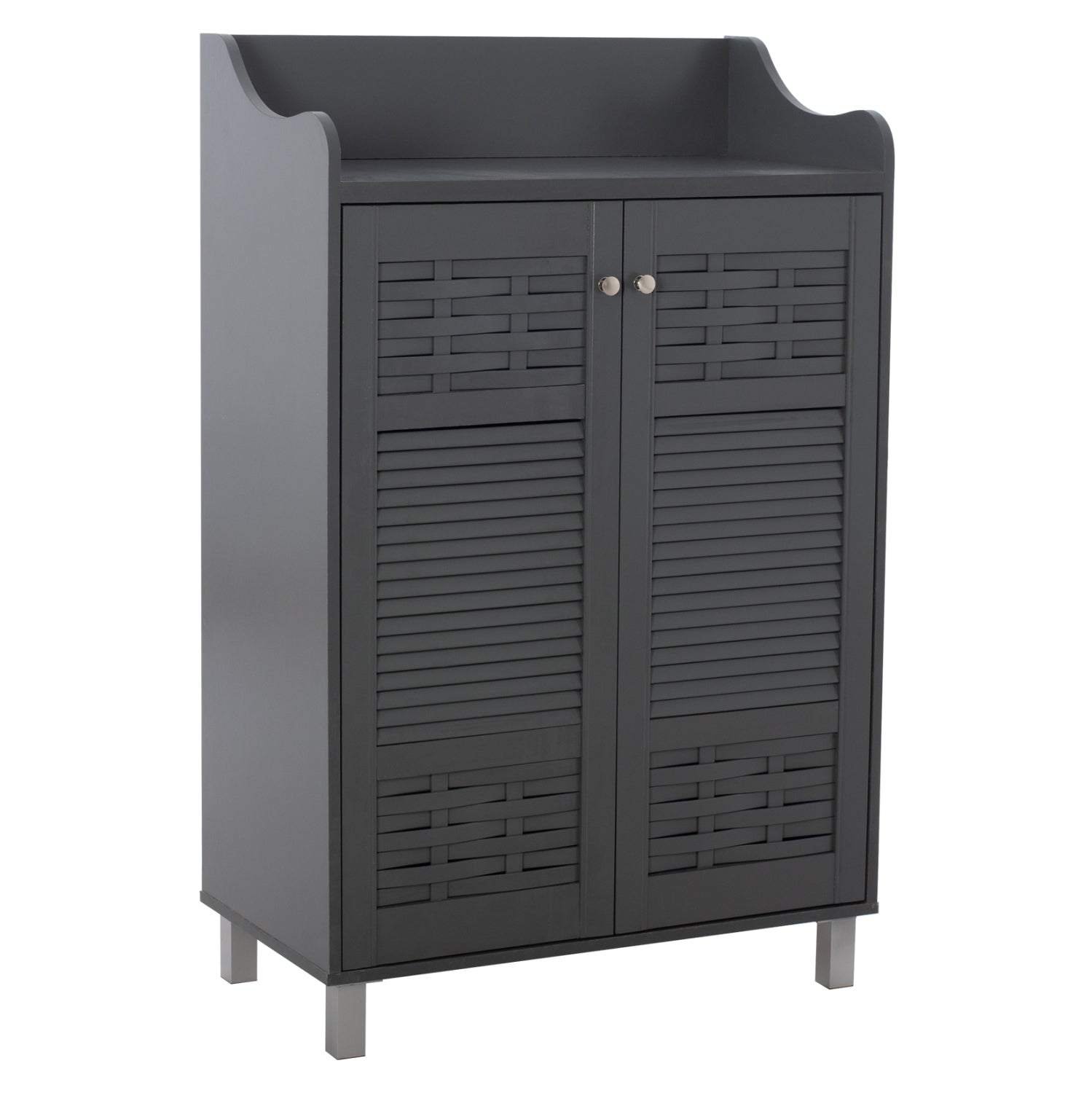 SHOE CABINET KAILENA HM2230.10 MELAMINE IN DARK GREY 77x40x121.5H