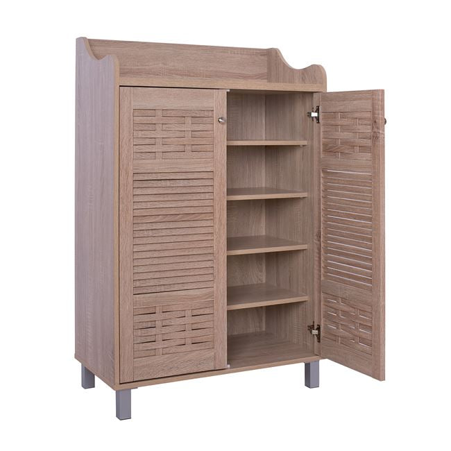 SHOE RACK-CABINET KAILENA HM2230.02 MELAMINE IN SONAMA COLOR 77X40,5X122Hcm.