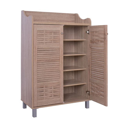SHOE RACK-CABINET KAILENA HM2230.02 MELAMINE IN SONAMA COLOR 77X40,5X122Hcm.