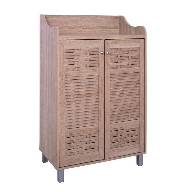 SHOE RACK-CABINET KAILENA HM2230.02 MELAMINE IN SONAMA COLOR 77X40,5X122Hcm.