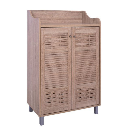 SHOE RACK-CABINET KAILENA HM2230.02 MELAMINE IN SONAMA COLOR 77X40,5X122Hcm.
