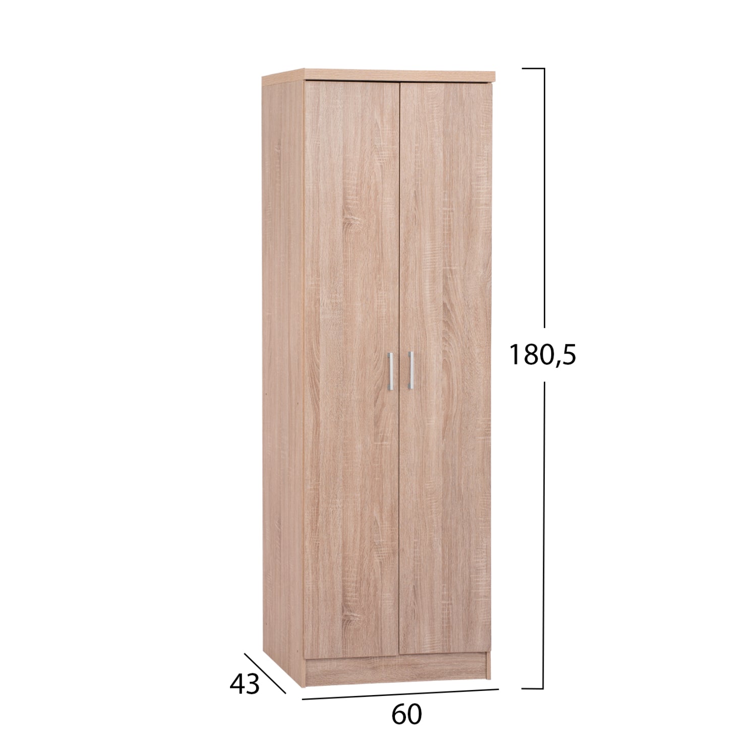 Shoe Cabinet Wooden with 6 shelves 60x43x180.50 Sonama HM2379.02