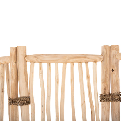 DIVIDER WITH 3 LEAFS ZENDOR HM4316 TEAK BRANCHES IN NATURAL 165x180Hcm.