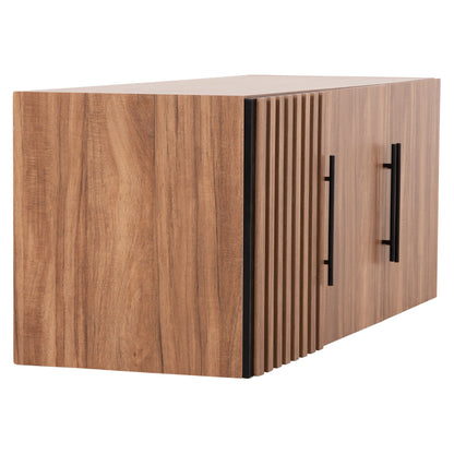 WARDROBE 3-LEAF LOFT HARRY HM18391.01 MELAMINE IN NATURAL WOOD & BLACK 150x55.5x60Hcm.