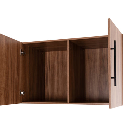 WARDROBE 3-LEAF LOFT HARRY HM18391.01 MELAMINE IN NATURAL WOOD & BLACK 150x55.5x60Hcm.