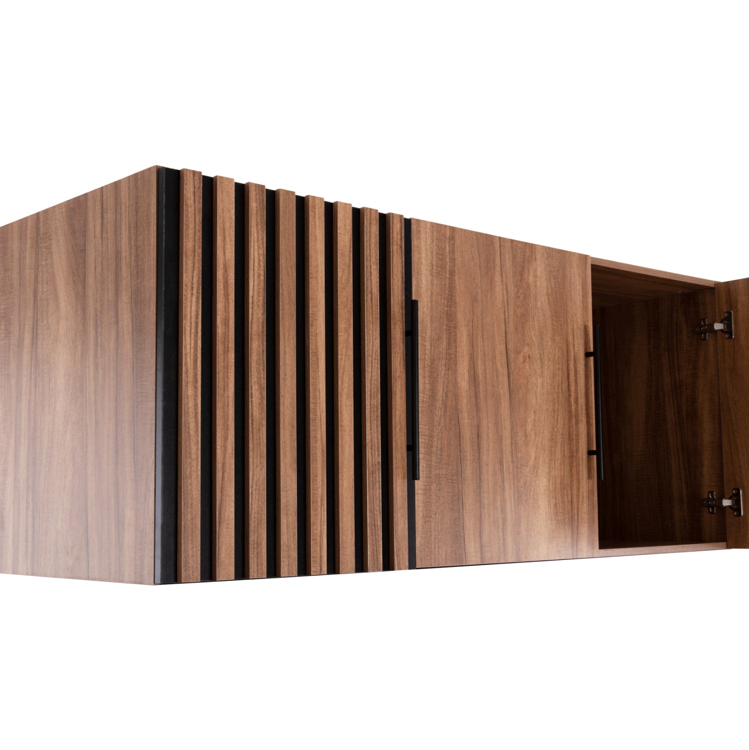 WARDROBE 3-LEAF LOFT HARRY HM18391.01 MELAMINE IN NATURAL WOOD & BLACK 150x55.5x60Hcm.