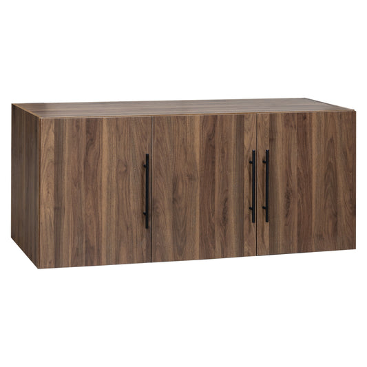 WARDROBE 3-LEAF LOFT CARYS HM747.11 MELAMINE IN WALNUT 150x55x60Hcm.