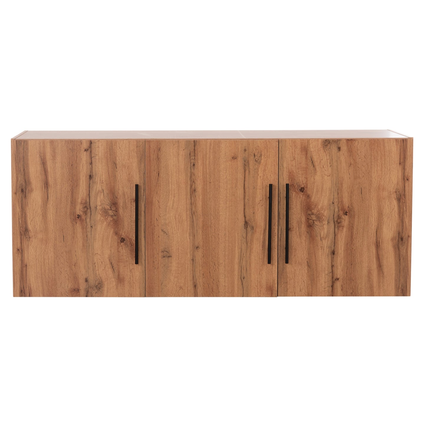 WARDROBE 3-LEAF LOFT CARYS HM747.12 MELAMINE IN NATURAL WOOD COLOR 150x55.5x60Hcm.