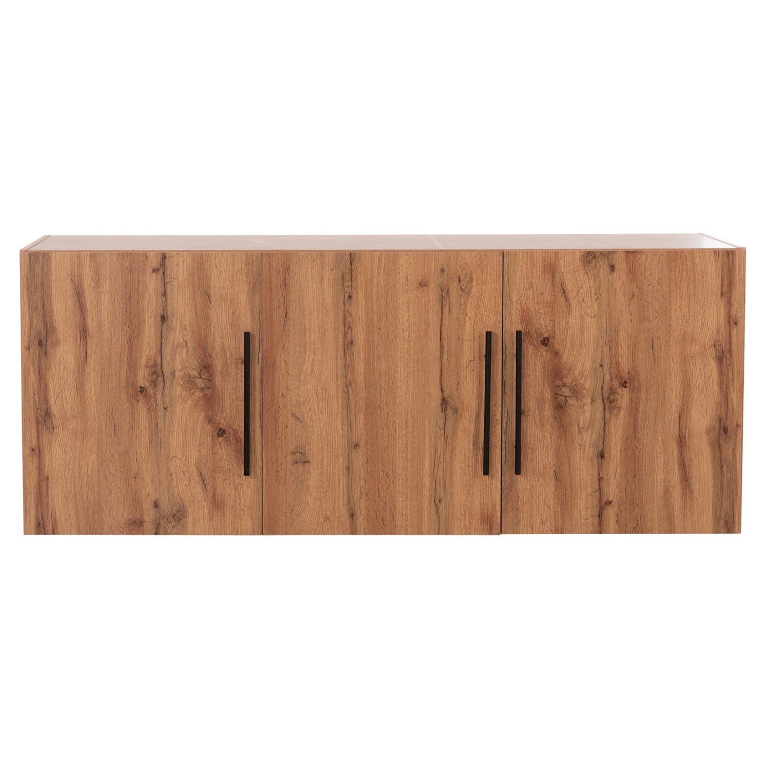 WARDROBE 3-LEAF LOFT CARYS HM747.12 MELAMINE IN NATURAL WOOD COLOR 150x55.5x60Hcm.