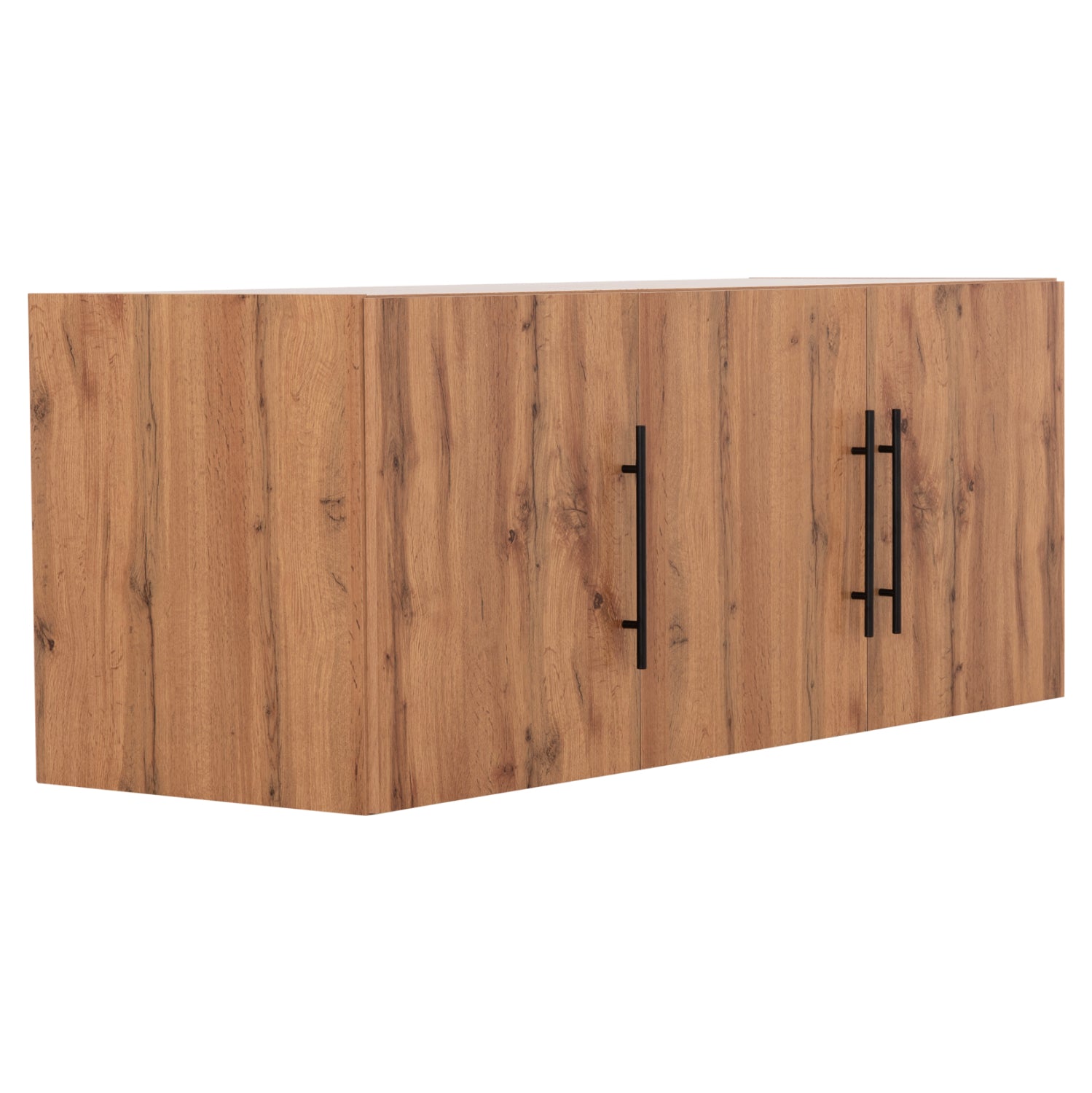WARDROBE 3-LEAF LOFT CARYS HM747.12 MELAMINE IN NATURAL WOOD COLOR 150x55.5x60Hcm.