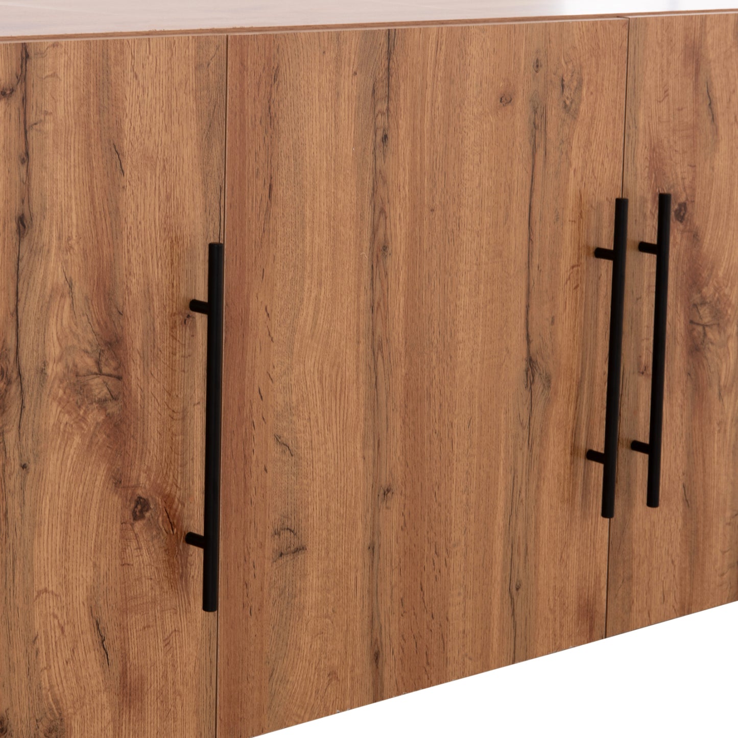 WARDROBE 3-LEAF LOFT CARYS HM747.12 MELAMINE IN NATURAL WOOD COLOR 150x55.5x60Hcm.