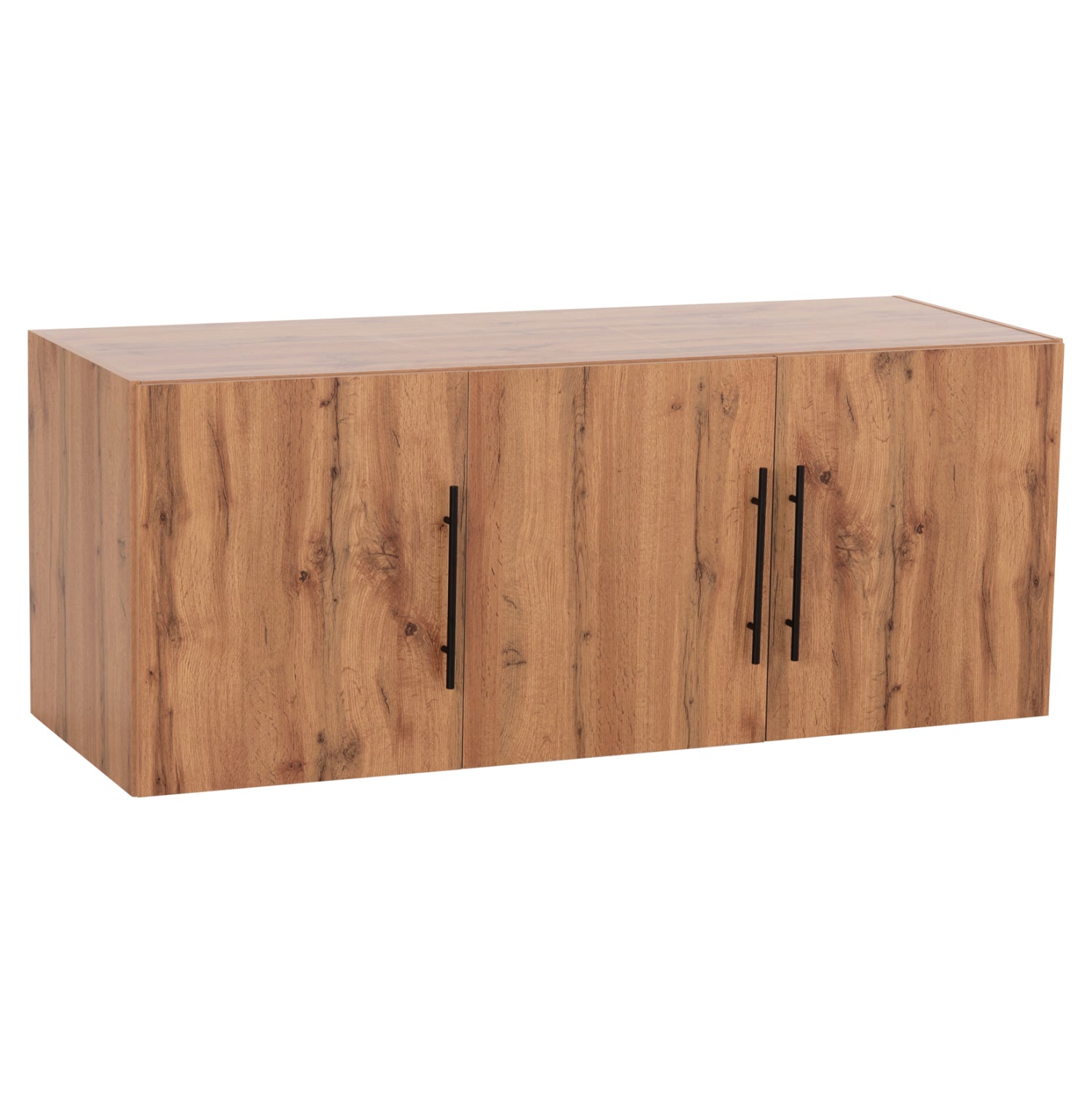 WARDROBE 3-LEAF LOFT CARYS HM747.12 MELAMINE IN NATURAL WOOD COLOR 150x55.5x60Hcm.