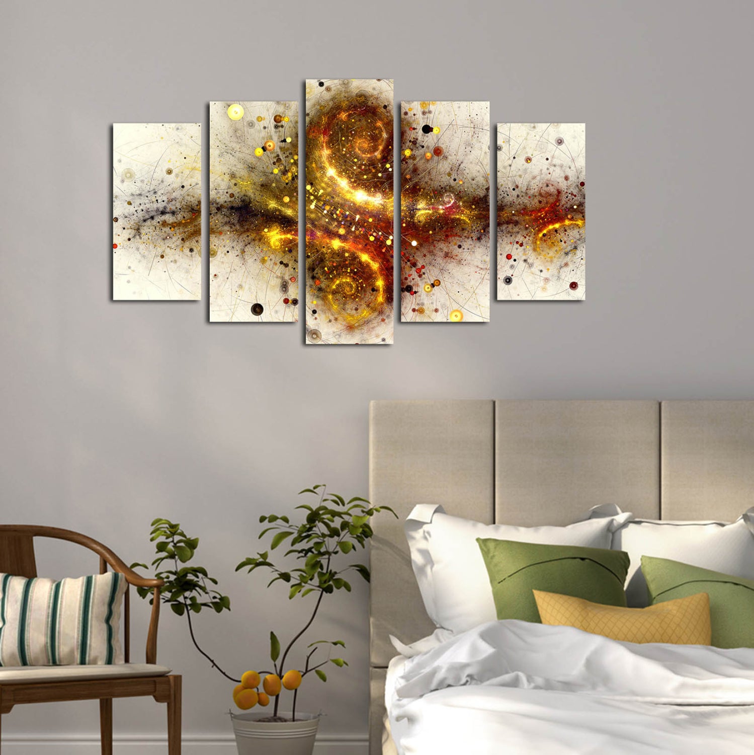 5 PCS MDF PAINTING EXPLOSION HM7206.07 100X60x0,3 cm.