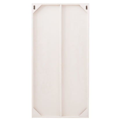 WALL PAINTING 3-FOLD WORLD MAP SANTORINI HM4504 MDF IN OFF-WHITE COLOR 180x4(thickness)x120Hcm.