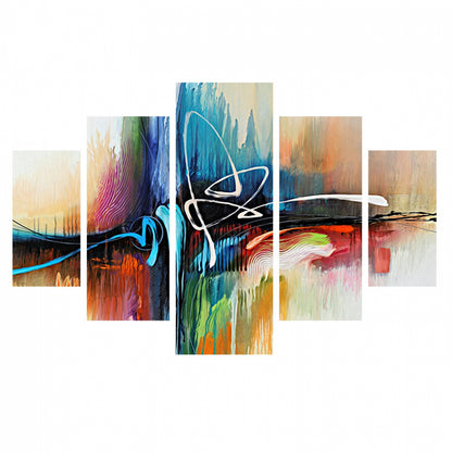 5 PCS MDF PAINTING ABSTRACT COLORS 82Χ56x3  HM7202.02