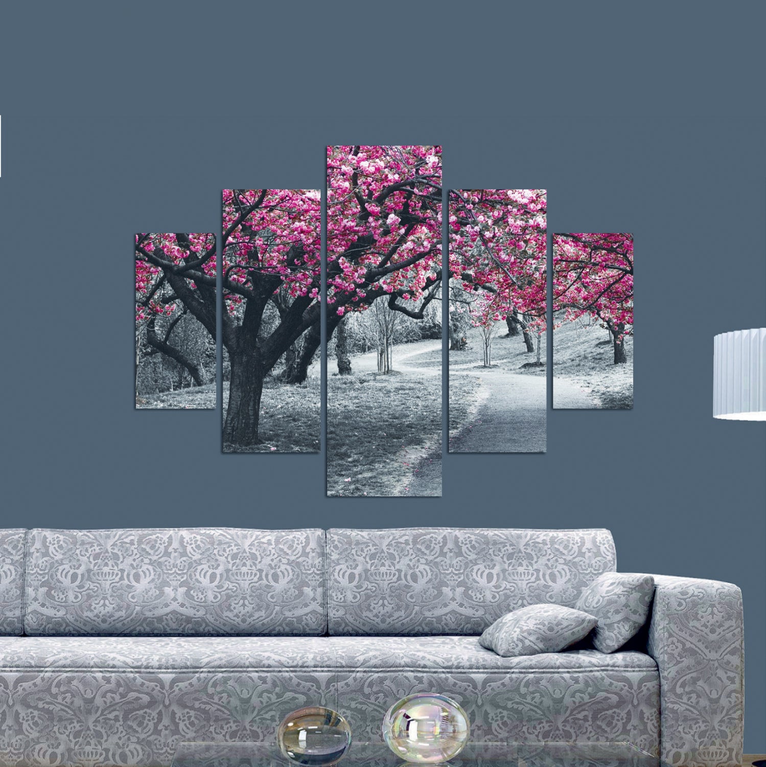 5 PCS MDF PAINTING BLOOMING TREE 82Χ56x3  HM7207.04