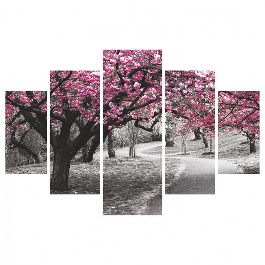 5 PCS MDF PAINTING BLOOMING TREE 82Χ56x3  HM7207.04