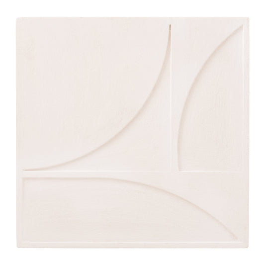 WALL DECOR PANEL SQUARE SERIES SANTORINI HM4508 MDF IN OFF-WHITE COLOR 80x4(thickness)x80Hcm.