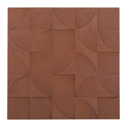 WALL DECOR PANEL SQUARE SERIES SANTORINI HM4524 MDF IN BROWN COLOR 80x5(thickness)x80Hcm.
