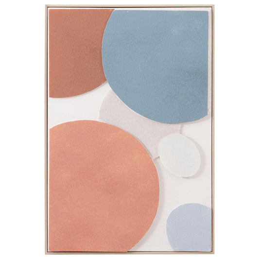 WALL PAINTING 3D FLUO HM4543.02 WITH BEIGE PS FRAME-HANDMADE SHAPES 60x4,5Χ90Hcm.