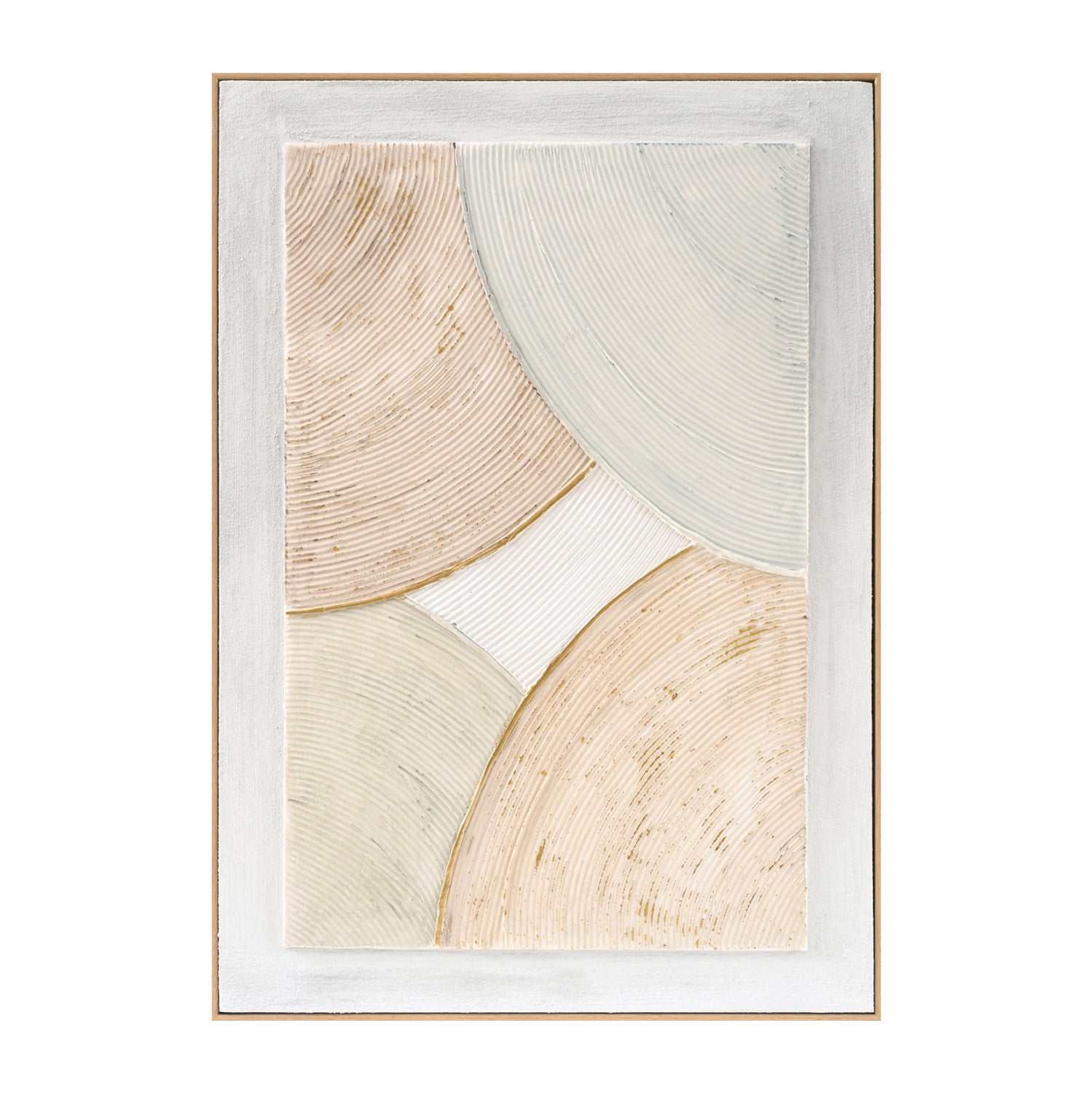 WALL PAINTING 3D HM4554 WITH BEIGE PS FRAME-HANDMADE CURVE SHAPES 72x5x102Hcm.